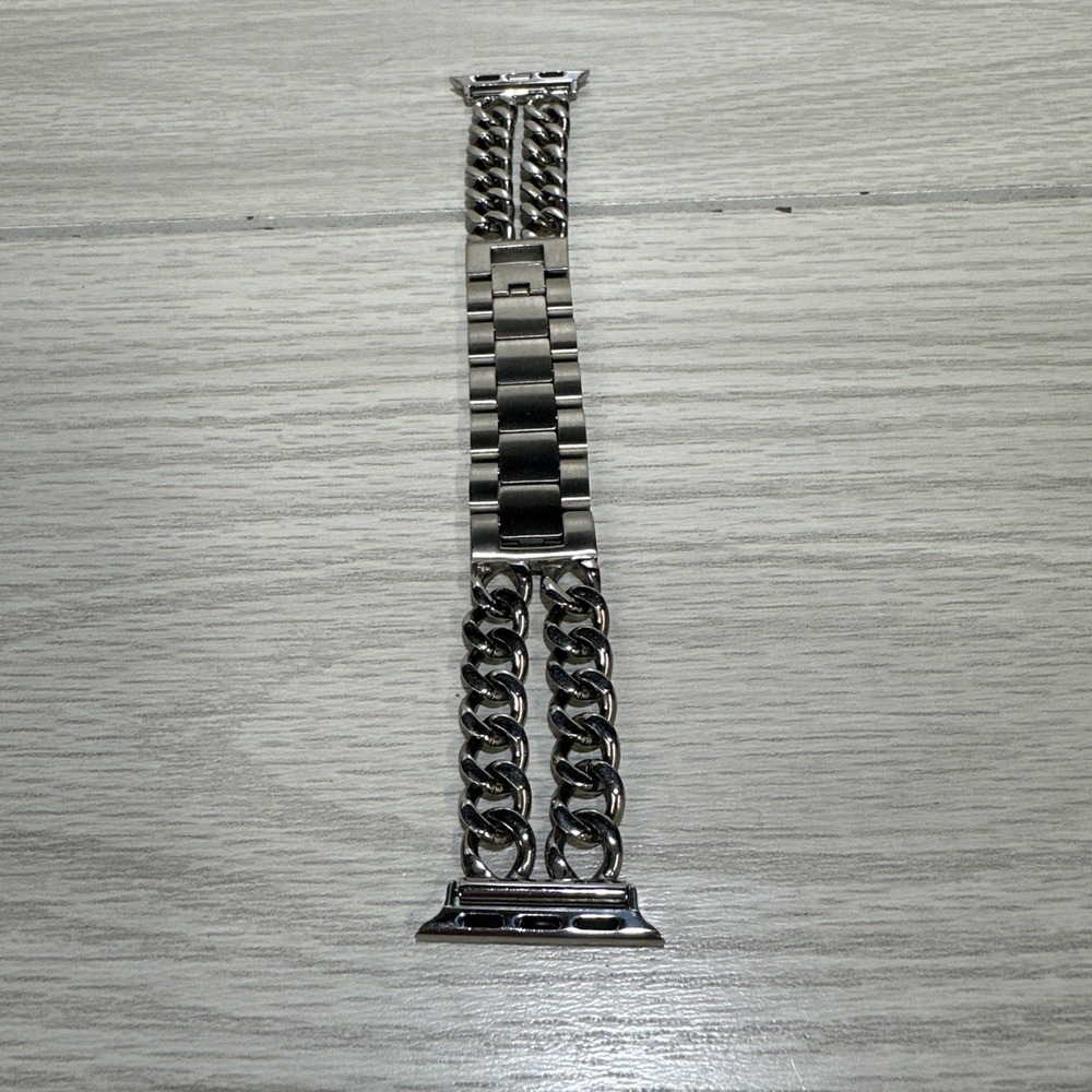 Apple‎ Watch Band Metal Silvertone Chain Pattern